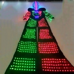 Full color led robot stilt costume