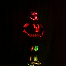Light up led robot costume