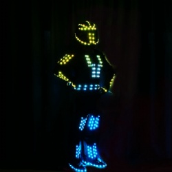 Light up led robot costume