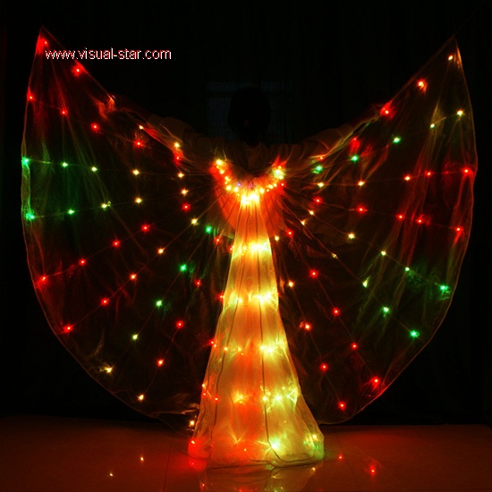 RGB led isis wings for dance