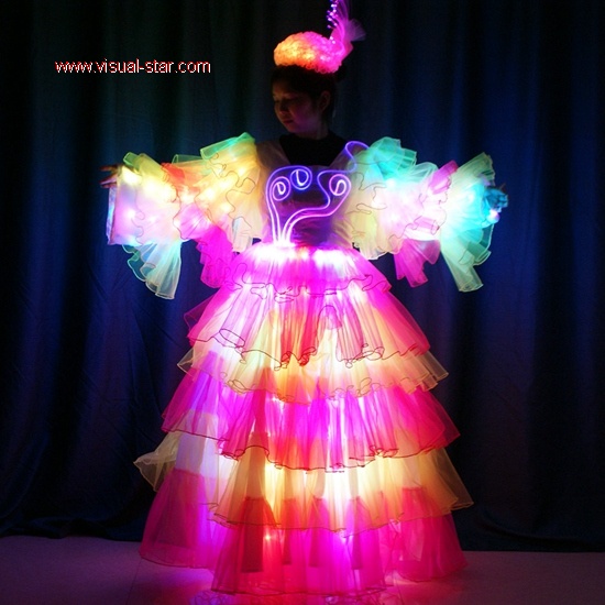 led samba dance dress