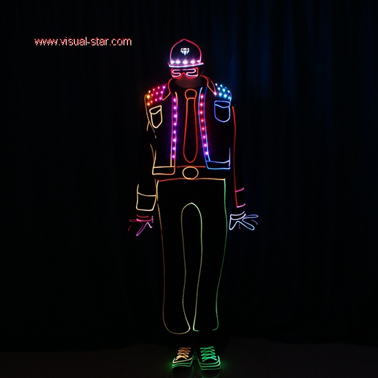 Light balance led dance costume