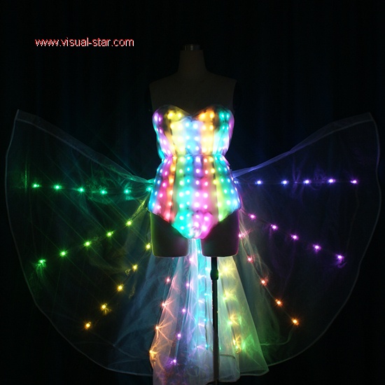 Led bikini dance wings