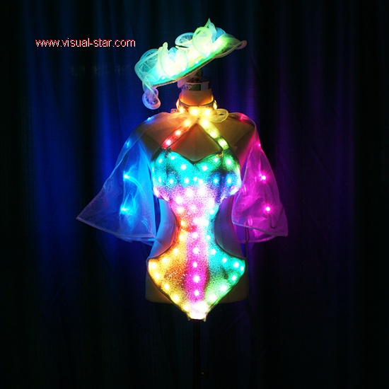 Led sexy bikini dance dress