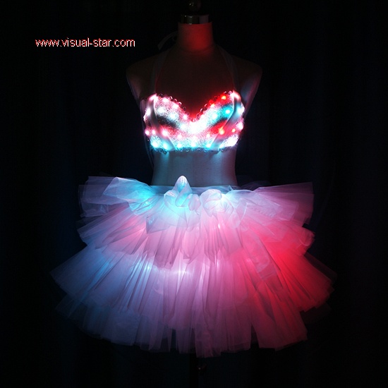 Led bra with short dress