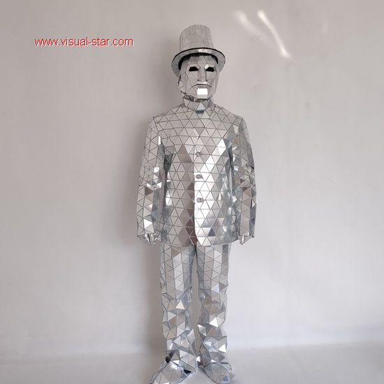 Silver mirror suit