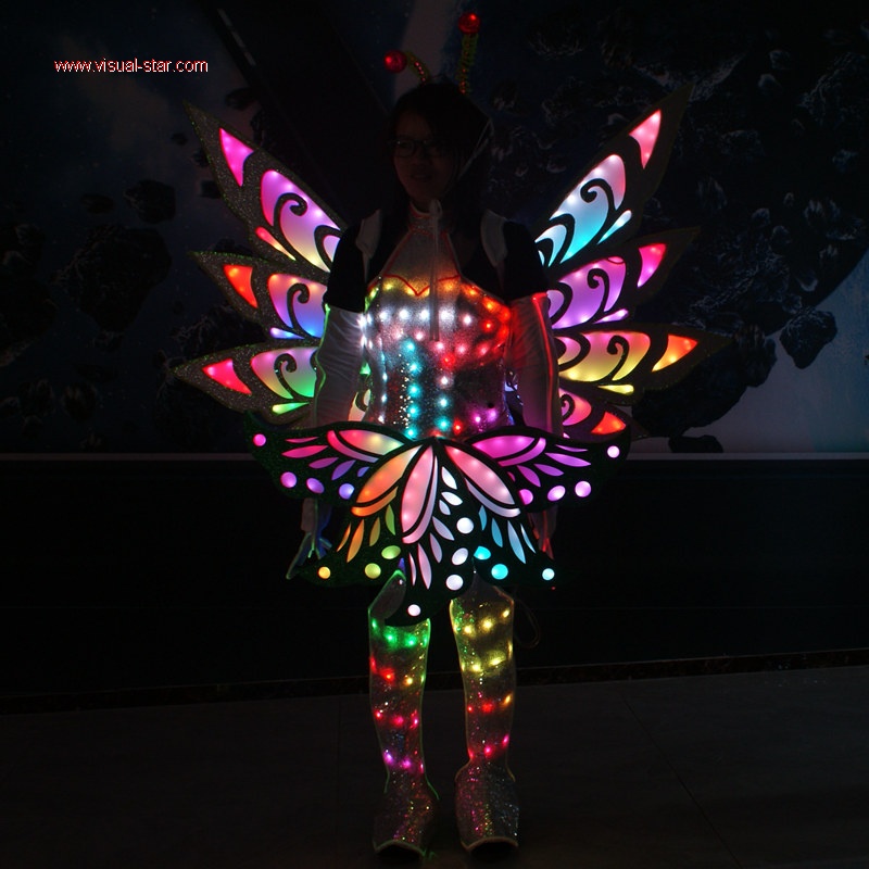 Led light butterfly wings costume