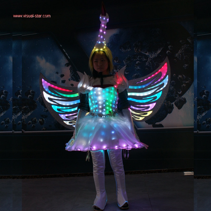 Led light cosplay costume dress