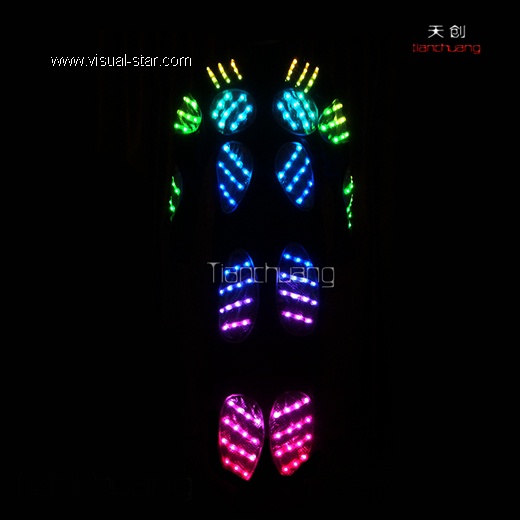 Light up led dance outfit