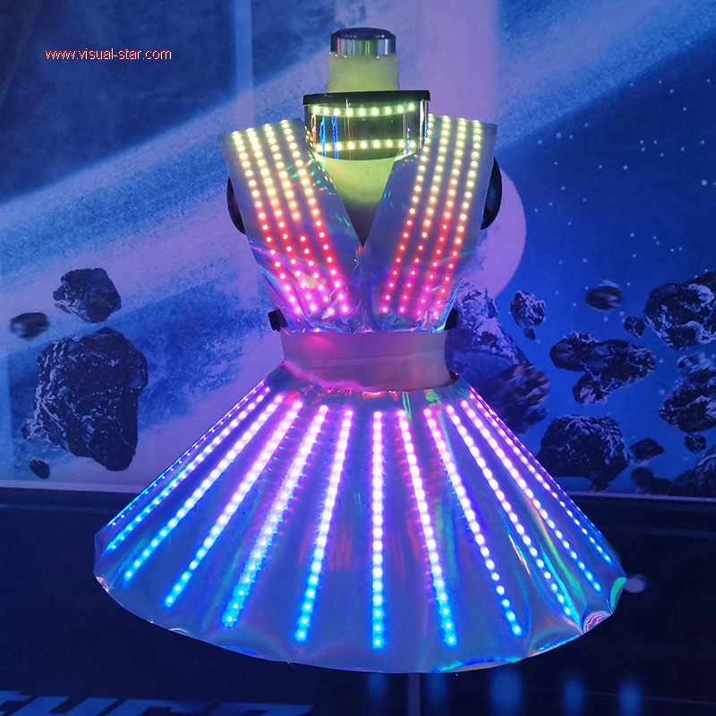 Led pixel performance dress