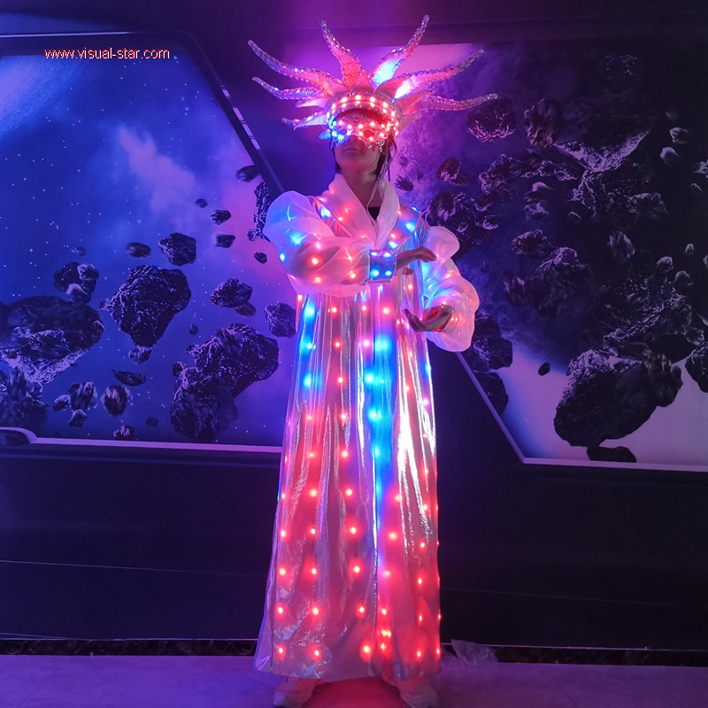 Led light crown carvinal costume