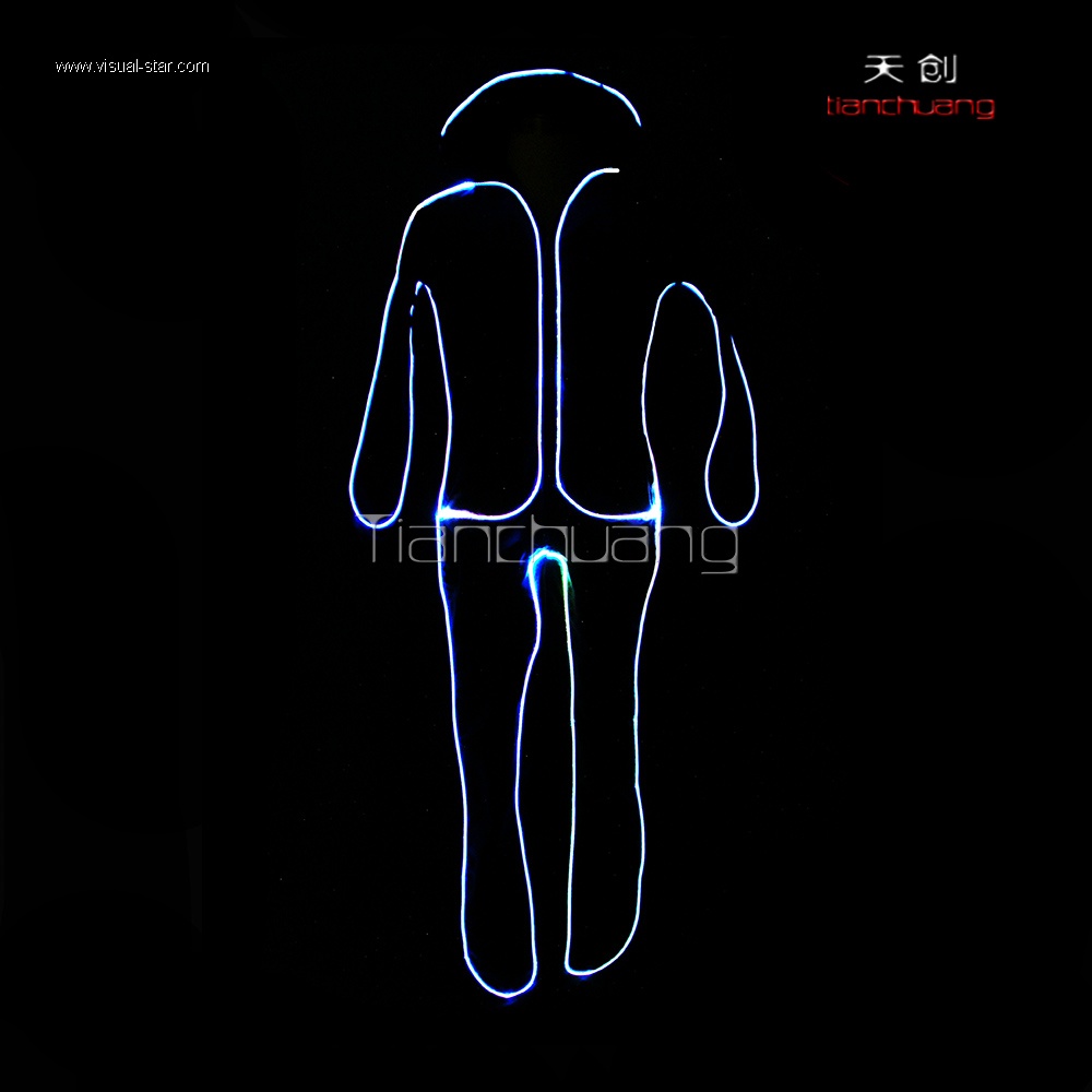 Light up led tron dance suit