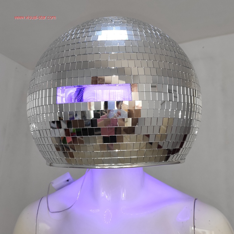 Silver mirror discoball head