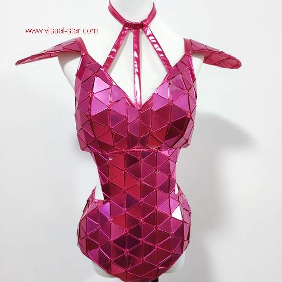 Mirror girls pink bikini jumpsuit