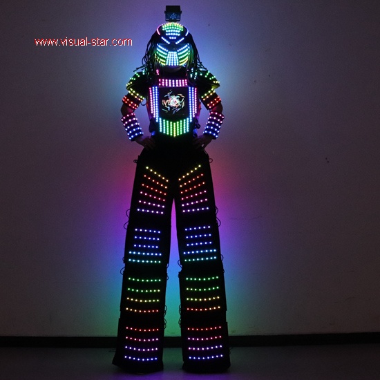 Laser led robot DJ man