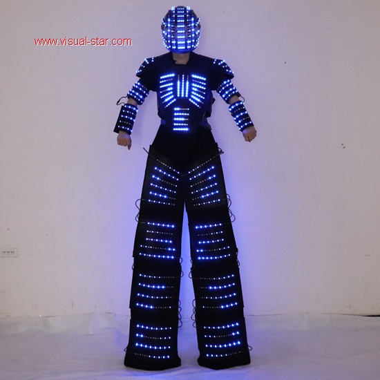 light up led stilt walker man