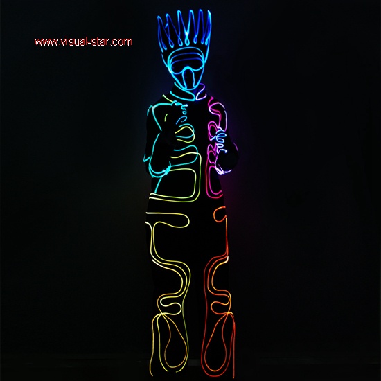 Wireless programmable led tron dancer costume