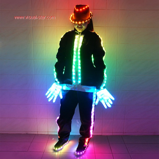 Full color led Michael jackson dance suit