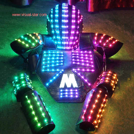 Full color led light robot costume