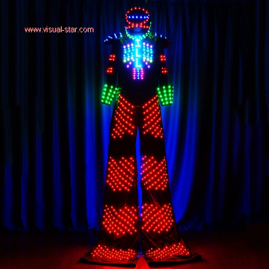 Led robot costume for performance