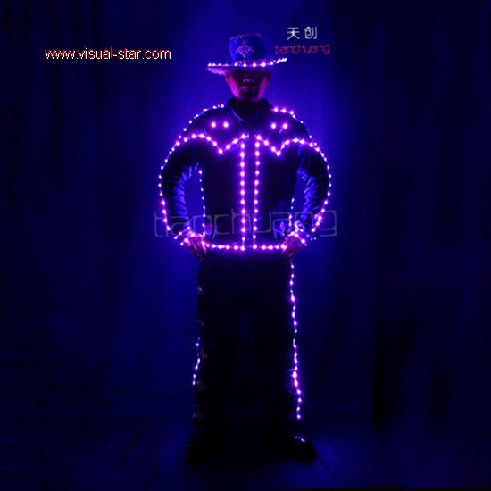 Full color led eletric horseman costume