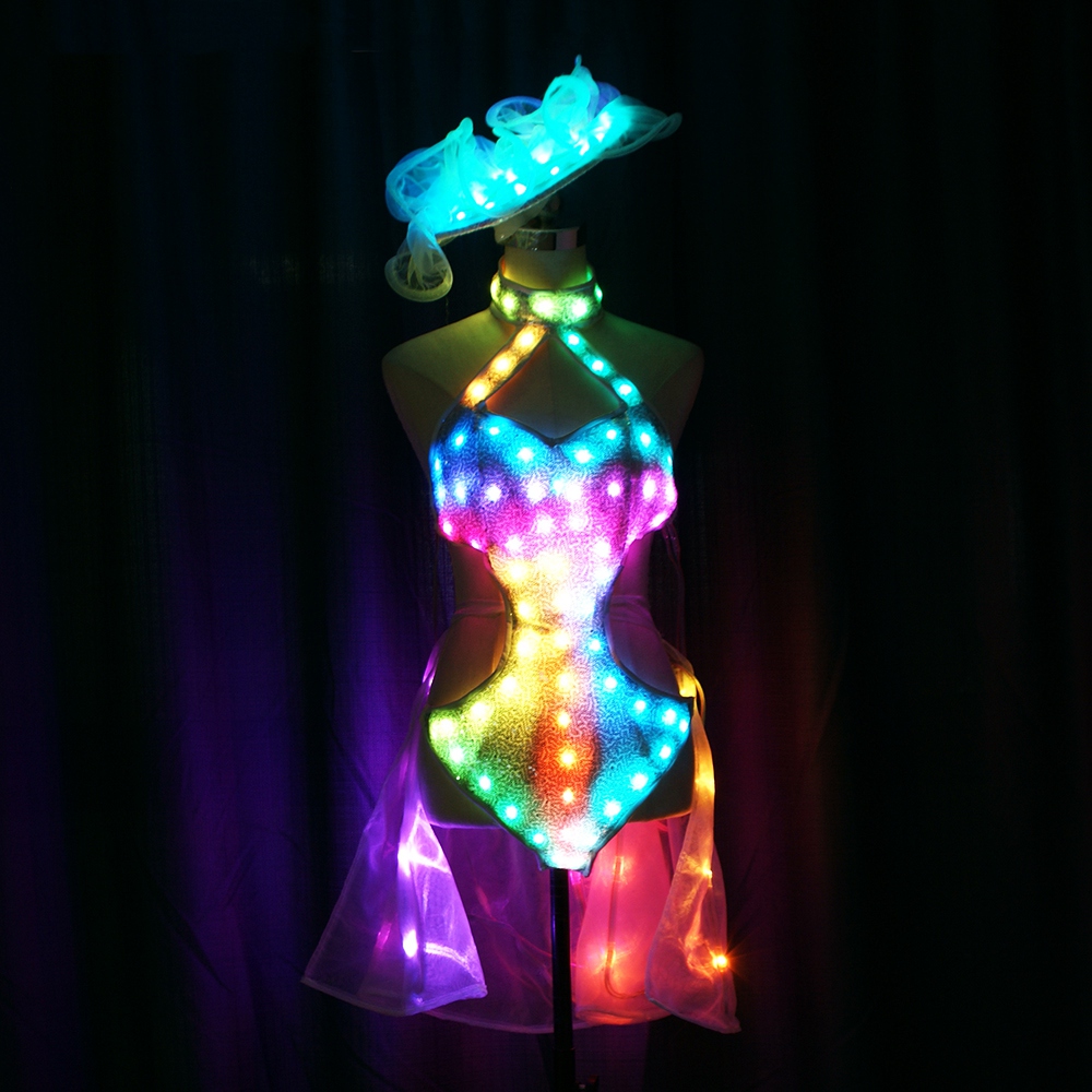 sexy girls dance led light bikini