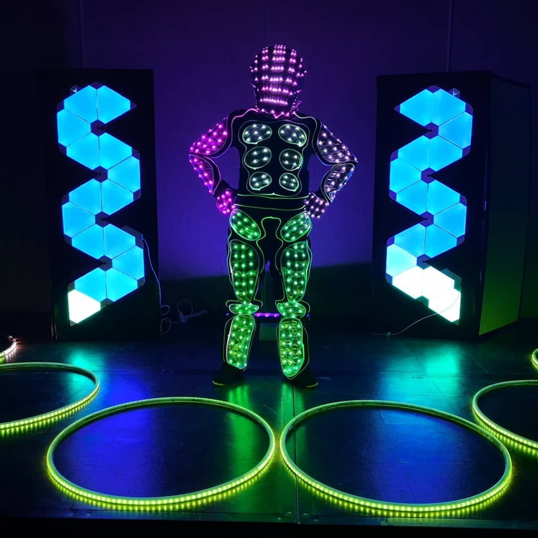 Led tron dance suits