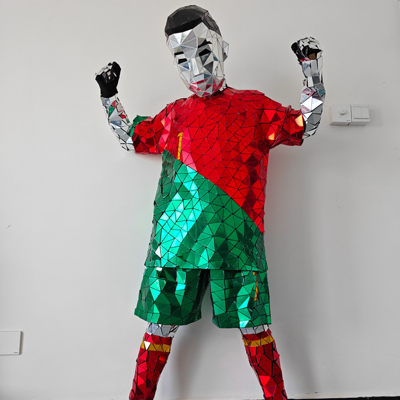 Mirror football peformance costume