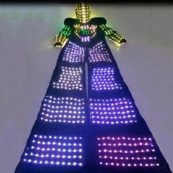 Full color led robot stilt costume