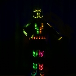 Light up led robot costume