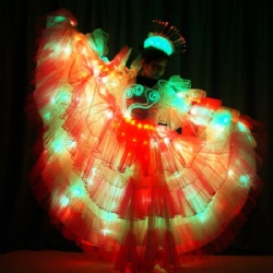 led samba dance dress