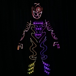 Full color fiber optic led suit