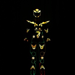 Customize led light Cyborg Robot Warrior Dance costume