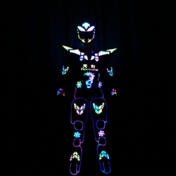 Customize led light Cyborg Robot Warrior Dance costume