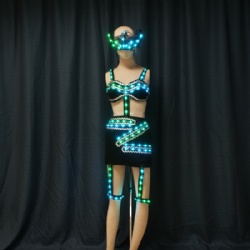 Led light sexy costume for girl