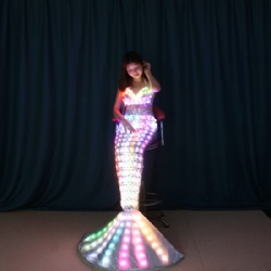 Full color led mermaid dress