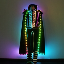 Led knight costume with cloak