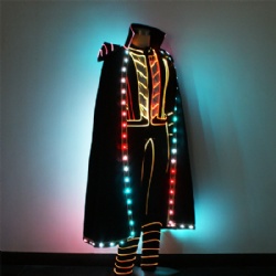 Led knight costume with cloak