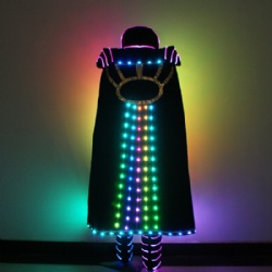 Led knight costume with cloak