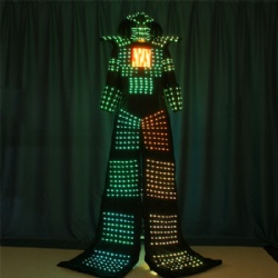 Led predator stilts costume