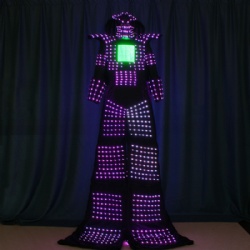 Led predator stilts costume
