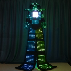 Led predator stilts costume