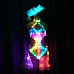 Led sexy bikini dance dress