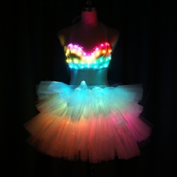 Led bra with short dress