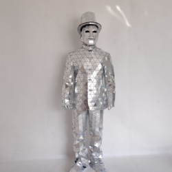 Silver mirror suit