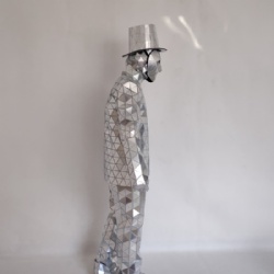 Silver mirror suit