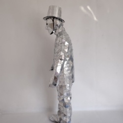 Silver mirror suit