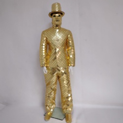 Golden mirror man costumes