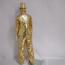 Golden mirror man costumes