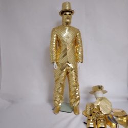 Golden mirror man costumes